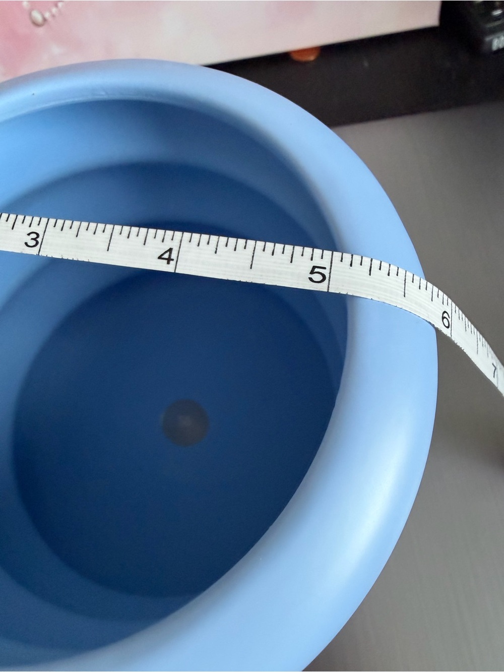 Room Essentials Blue Rippled Ceramic Planter - Picture 3 of 5